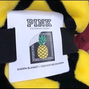 Victoria’s Secret Pink pineapple Sherpa blanket